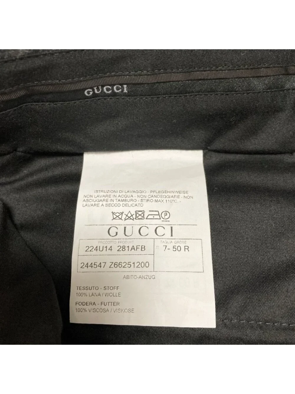 Gucci Plaid Tailored Jacket Trousers Pants Suit Set Gray